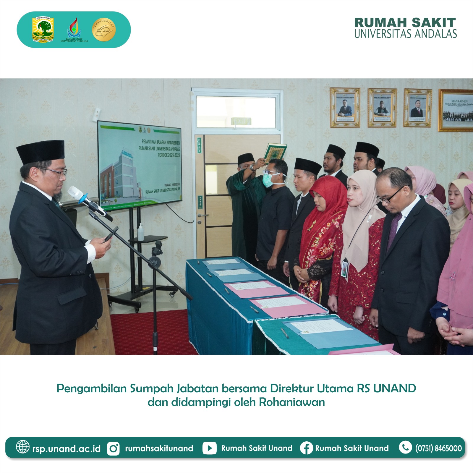 28 Orang Pejabat Struktural Dilantik Dirut RS UNAND